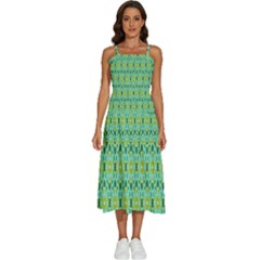 Leaf - 04 Sleeveless Shoulder Straps Boho Dress