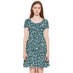 Leaves-012 Inside Out Cap Sleeve Dress
