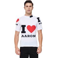 I Love Aaron Men s Short Sleeve Rash Guard by ilovewhateva