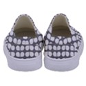 Gray And White Leaf Pattern Kids  Canvas Slip Ons View4