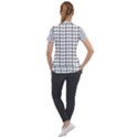Gray And White Leaf Pattern Short Sleeve Zip Up Jacket View2