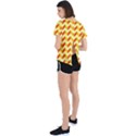 Modern Retro Chevron Patchwork Pattern Open Back Sport Tee View2
