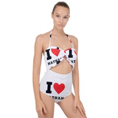 I Love Nathan Scallop Top Cut Out Swimsuit by ilovewhateva
