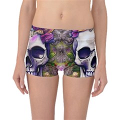 Cute Skulls And Bones Boyleg Bikini Bottoms