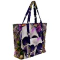 Cute Skulls And Bones Zip Up Canvas Bag View2