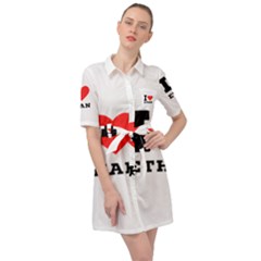 I Love Ethan Belted Shirt Dress by ilovewhateva