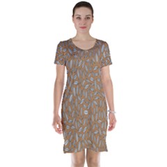 Leaves-013 Short Sleeve Nightdress