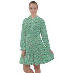 Leaves-015 All Frills Chiffon Dress