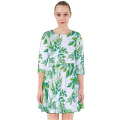 Leaves-37 Smock Dress