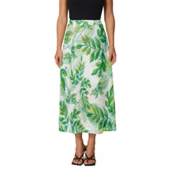 Leaves-37 Classic Midi Chiffon Skirt