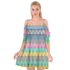 Ornamental 02 Cutout Spaghetti Strap Chiffon Dress
