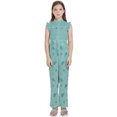Rocket-013 Kids  Sleeveless Ruffle Edge Band Collar Chiffon One Piece