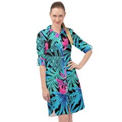 Sheets-34 Long Sleeve Mini Shirt Dress