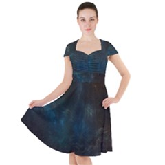 Space-02 Cap Sleeve Midi Dress