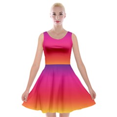 Spectrum Velvet Skater Dress