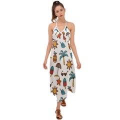 Summer Halter Tie Back Dress 