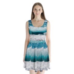 Waves Split Back Mini Dress 