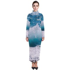 Waves Turtleneck Maxi Dress