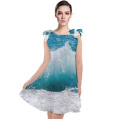 Waves Tie Up Tunic Dress
