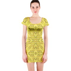 Tile Short Sleeve Bodycon Dress
