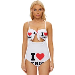 I Love Eric Knot Front One-piece Swimsuit by ilovewhateva