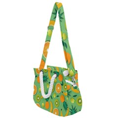Fruit Tropical Pattern Design Art Rope Handles Shoulder Strap Bag by danenraven