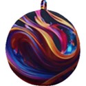 Ai Generated Waves Splash Liquid Paint Wall Round Trivet View2
