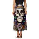 Dead Cute Skull Floral Classic Midi Chiffon Skirt View1