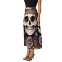 Dead Cute Skull Floral Classic Midi Chiffon Skirt View2