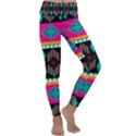 Abstract Art Pattern Design Vintage Kids  Lightweight Velour Classic Yoga Leggings View1
