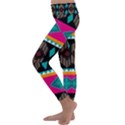 Abstract Art Pattern Design Vintage Kids  Lightweight Velour Classic Yoga Leggings View2