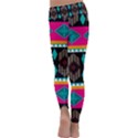 Abstract Art Pattern Design Vintage Kids  Lightweight Velour Classic Yoga Leggings View4