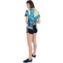 Waves Ocean Sea Abstract Whimsical (2) Open Back Sport Tee View2
