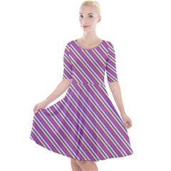 Background-102 Quarter Sleeve A-line Dress