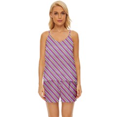Background-102 V-neck Satin Pajamas Set