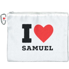 I Love Samuel Canvas Cosmetic Bag (xxxl) by ilovewhateva