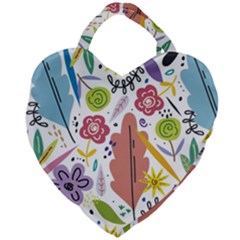 Flowers-101 Giant Heart Shaped Tote