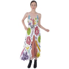 Flowers-101 Tie Back Maxi Dress