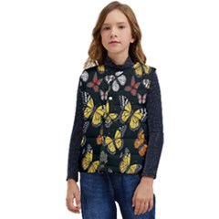 Flowers-109 Kid s Short Button Up Puffer Vest	