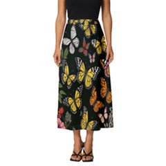 Flowers-109 Classic Midi Chiffon Skirt
