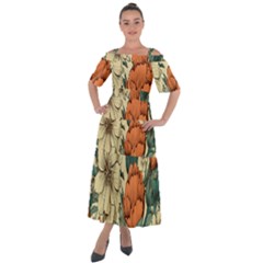 Generated Shoulder Straps Boho Maxi Dress 