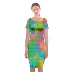 Pixel-79 Classic Short Sleeve Midi Dress
