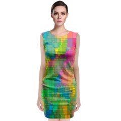 Pixel-79 Sleeveless Velvet Midi Dress