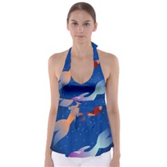 Koi Fish Carp Water Nature Animal Babydoll Tankini Top