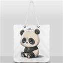 Cute Panda Bear Animal Cartoon Full Print Rope Handle Tote (Large) View1
