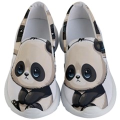 Cute Panda Bear Animal Cartoon Kids Lightweight Slip Ons