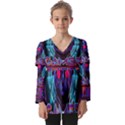 Gamer Life Kids  V Neck Casual Top View1