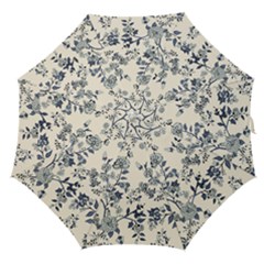 Vintage Background Blue Roses Rose Pattern Retro Straight Umbrellas by Semog4