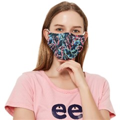 Leaves Leaf Pattern Patterns Colorfu Fitted Cloth Face Mask (adult)