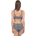 Fractal Star Mandala Black And White Cage Up Bikini Set View2